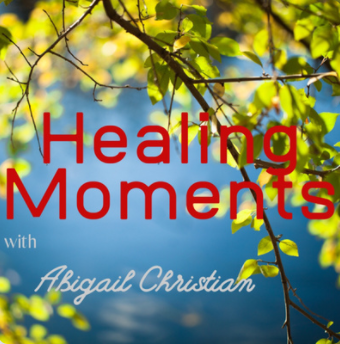 Healing Moments Logo with bright green leaves
